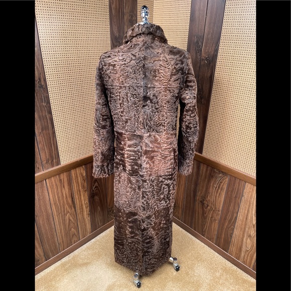Giuliana Teso Full Length Persian Lamb Broadtail Fur Reversible Coat Small - Picture 5 of 10